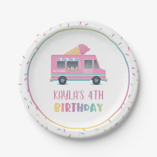 Ice Cream Birthday Plate (Front)