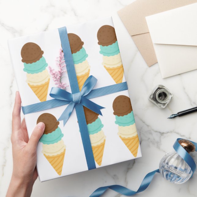 Ice Cream Birthday Wrapping Paper (Gifting)
