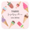 Ice Cream Blue Pink Popsicle Colourful Thank You