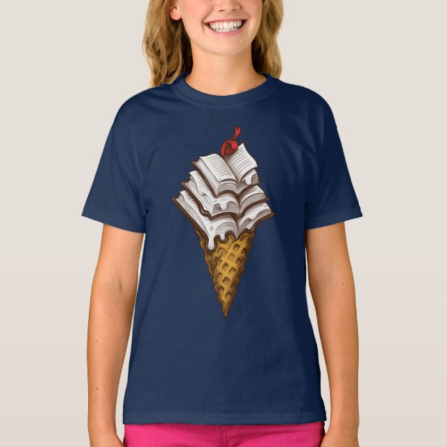 Ice Cream Books T-shirt (Front)