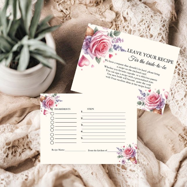 Ice cream Bridal  request recipe for the bride Advice Card (Creator Uploaded)