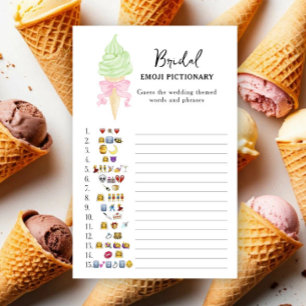 Ice cream - bridal shower emoji pictionary game
