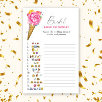 Ice cream - bridal shower emoji pictionary game