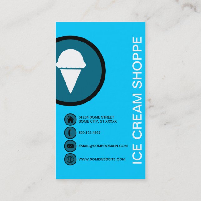 ICE CREAM bubbles Business Card (Front)
