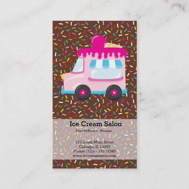 Ice cream business business card (Front)