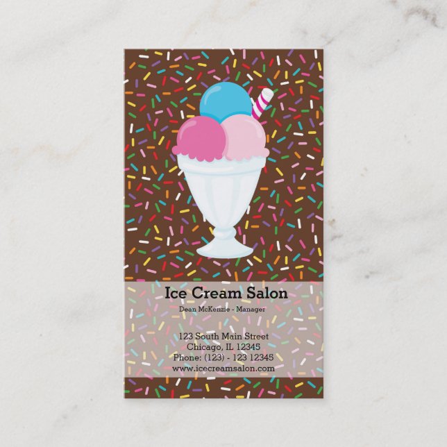 Ice cream business card (Front)
