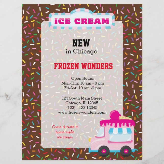 Ice cream business flyer (Front)