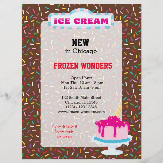 Ice cream business flyer (Front)