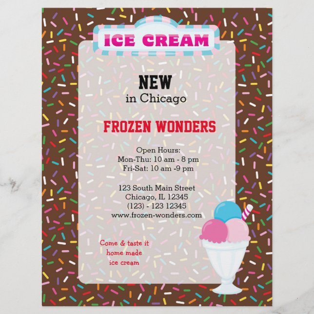 Ice cream business flyer (Front)
