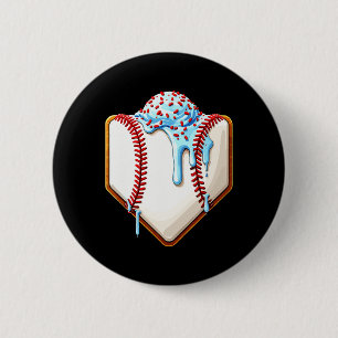 Ice Cream Bysebyll Drip Home Plate Dripping 6 Cm Round Badge