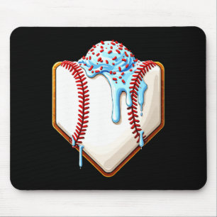 Ice Cream Bysebyll Drip Home Plate Dripping Mouse Mat