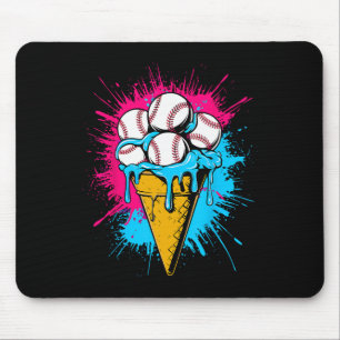 Ice Cream Bysebyll Drip Watercolor Men Youth Boys Mouse Mat