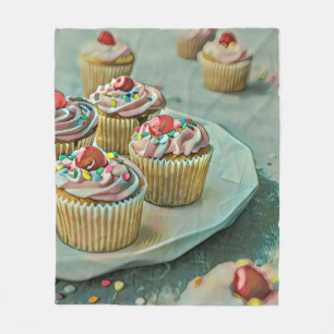 Ice cream cake fleece blanket