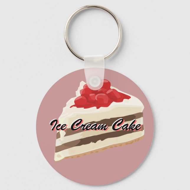 Ice Cream Cake Keychain (Front)