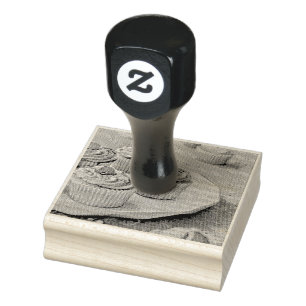 Ice cream cake rubber stamp