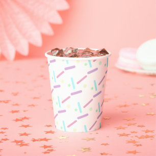 Ice Cream Cake Sprinkles Stars Dots Paper Cups