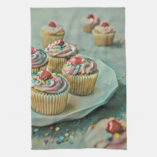 Ice cream cake tea towel