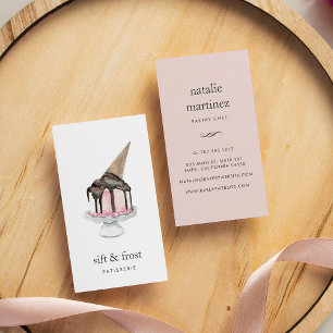 Ice Cream Cake   Vertical Business Card