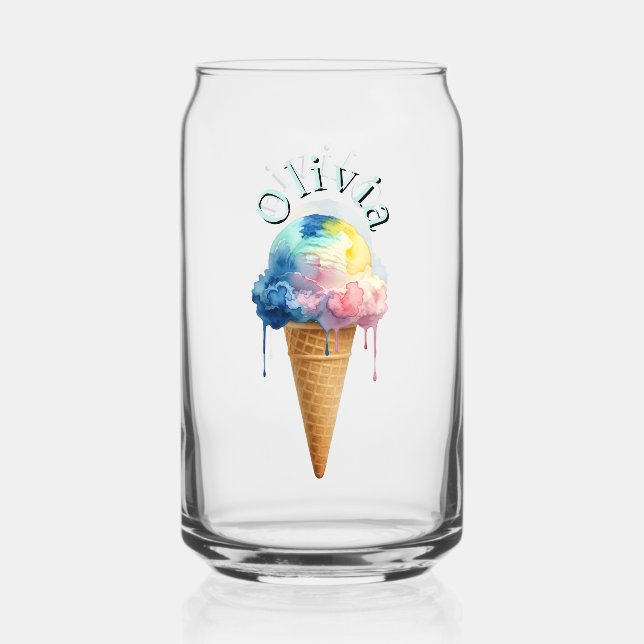 Ice Cream Can Glass (Front)
