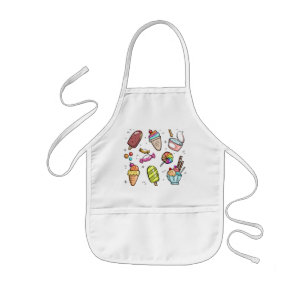 Ice cream & candy kids apron. kids apron