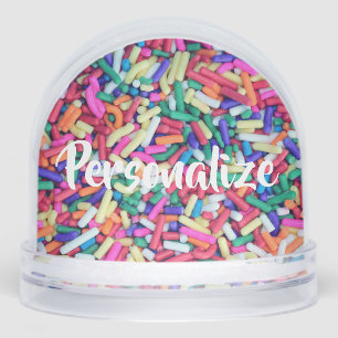Ice cream candy sprinkles tissue paper snowglobe