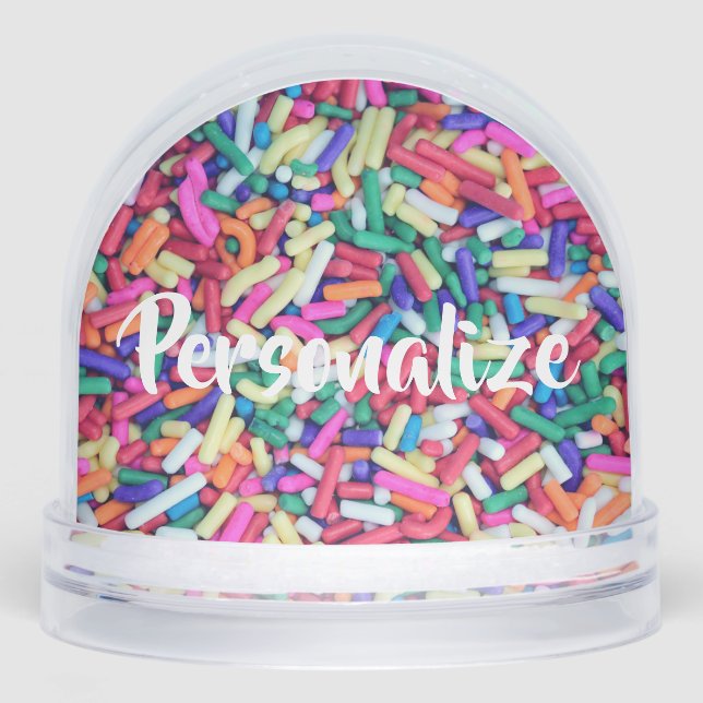 Ice cream candy sprinkles tissue paper snowglobe (Front)