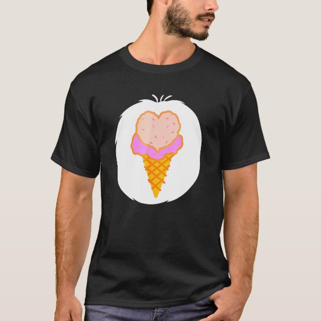 Ice Cream Care For Bear Flower Costume Halloween P T-Shirt (Front)