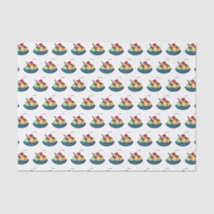 Ice cream cartoon illustration tissue paper