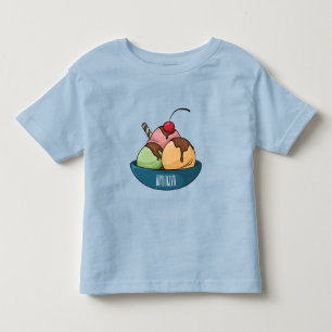 Ice cream cartoon illustration  toddler T-Shirt