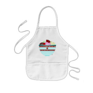 Ice cream & cherries kids apron
