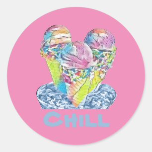 Ice Cream chill Sticker