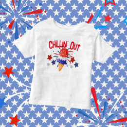 Ice Cream Chillin' Out 4th of July Toddler T-Shirt