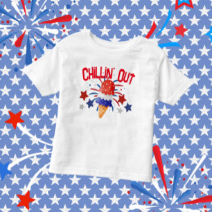 Ice Cream Chillin' Out 4th of July Toddler T-Shirt