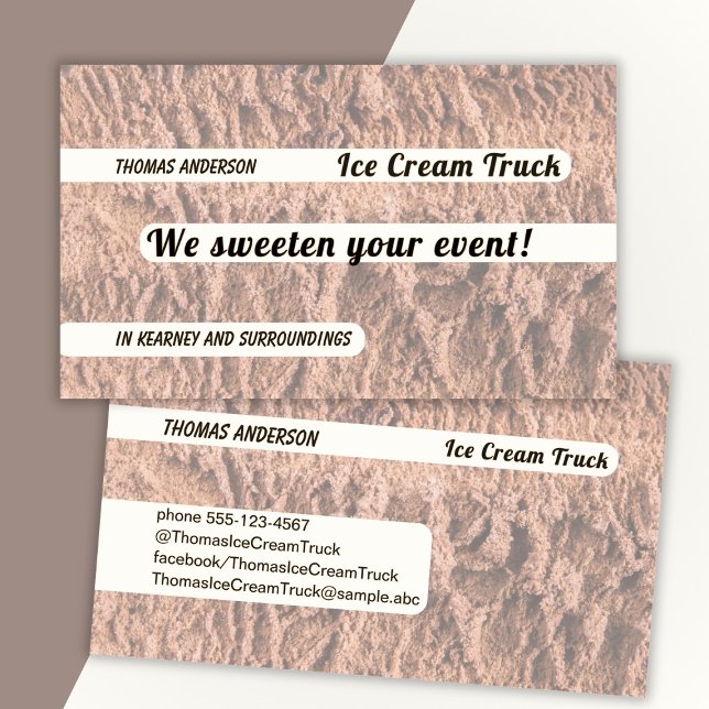 Ice Cream Choco Design Mix Business Card (Creator Uploaded)