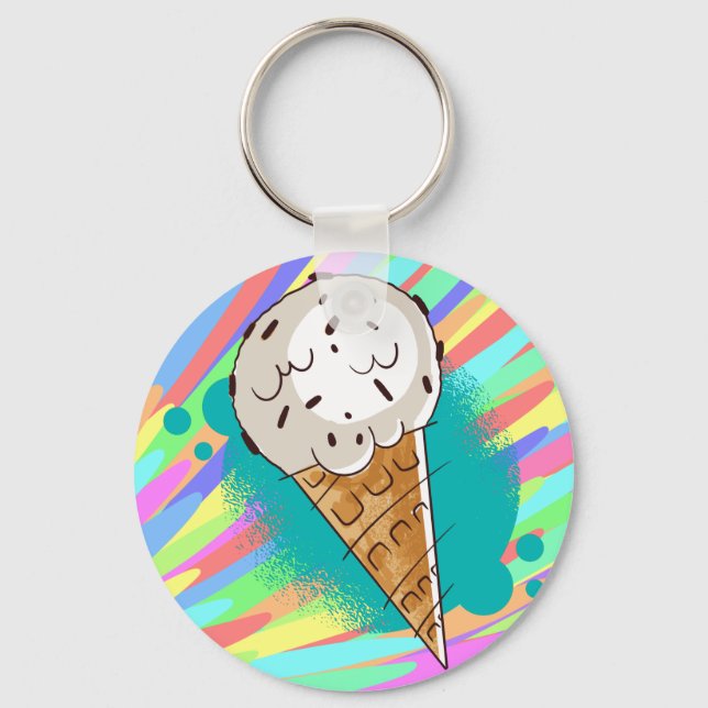 Ice Cream Chocolate Chips Key Ring (Front)