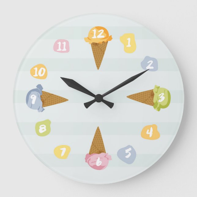 Ice cream clock for kids (Front)
