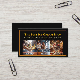 Ice Cream Coffee Shop Cafe Business Card