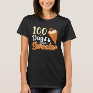 Ice Cream Cone 100 Days Of School Teachers Girls B T-Shirt