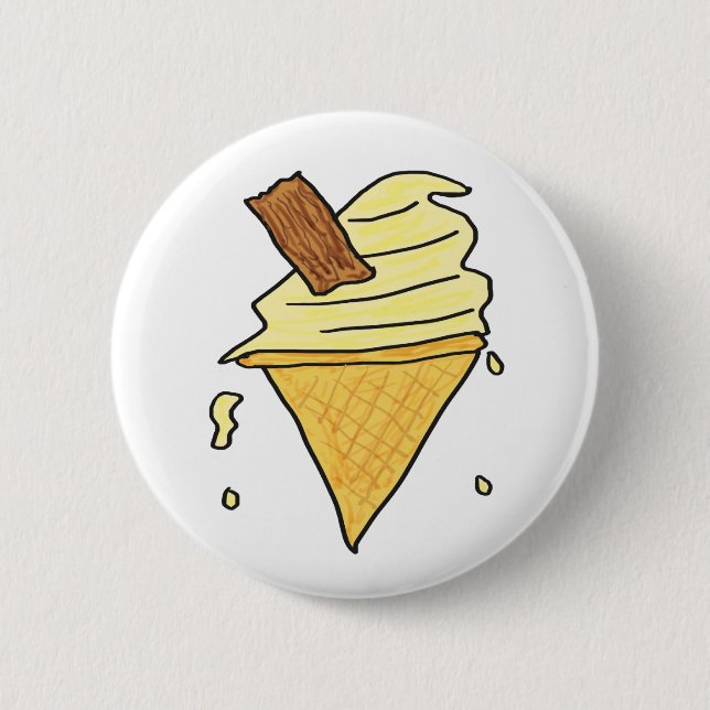 Ice Cream Cone 6 Cm Round Badge (Front)