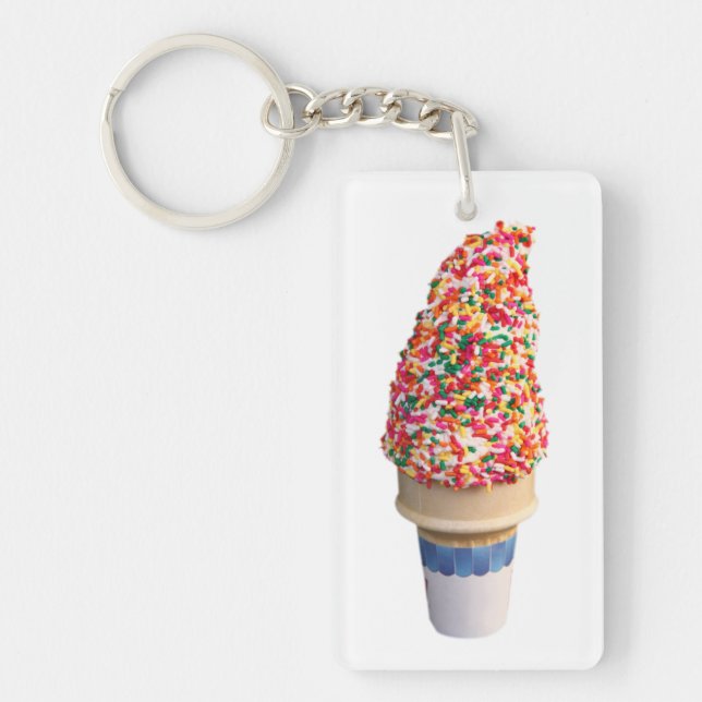 Ice Cream Cone Acrylic Keychain (Front)