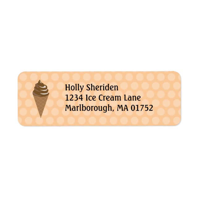 Ice Cream Cone Address Label (Front)