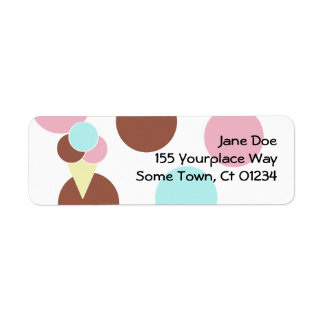 Ice Cream Cone Address Label