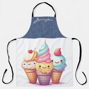 Ice Cream Cone All-Over Print Apron