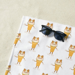 ice cream cone beach towel