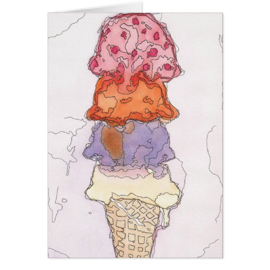 Ice Cream Cone Birthday Card