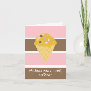 Ice Cream Cone Birthday Greeting Card