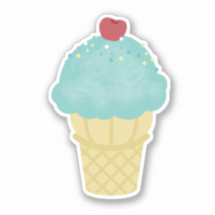 Ice Cream Cone Blue