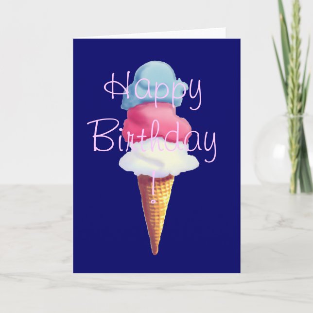 ICE CREAM CONE by SHARON SHARPE Card (Front)