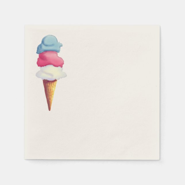 ICE CREAM CONE by SHARON SHARPE Napkin (Front)