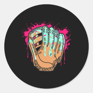 Ice Cream Cone Bysebyll Glove Drip Classic Round Sticker
